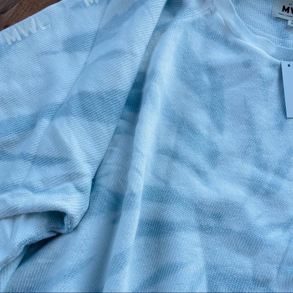 MADEWELL Pullover Tie-Dye White Textured Sweatshirt - Picture 7 of 7